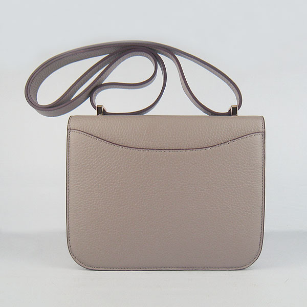 7A Hermes Oxhide Leather Message Bag Grey H017